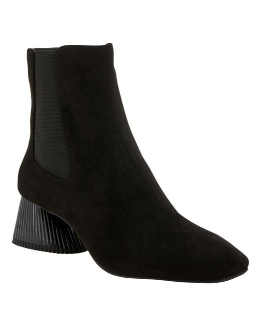 Katy Perry Black Clarra Bootie Faux Suede Ankle Boot Booties