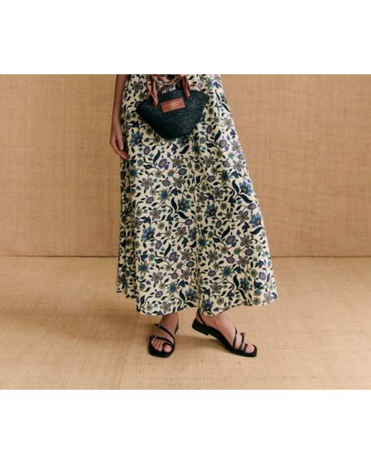 Sezane Blue X Momoni Rena Crossed Straps Long Dress