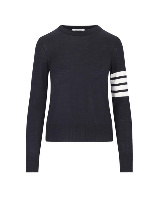 Thom Browne Blue 4-Bar" Sweater