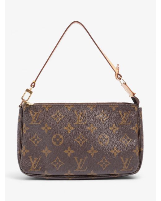 Louis Vuitton Brown Pochette Accessoires Monogram Coated Canvas Shoulder Bag