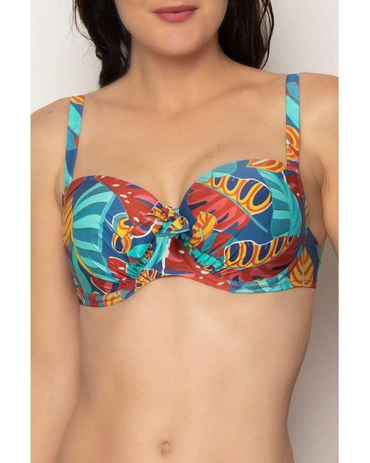 Lise Charmel Blue Bikini Top With Molded Cups