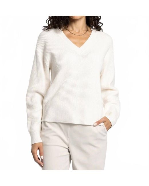 Thread & Supply White Cornelia Sweater