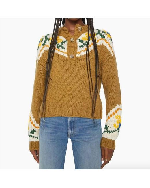 Mother Multicolor Henley Sweater In Bull In A China Shop