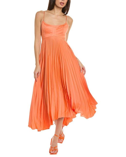 A.L.C. Orange Hollie Midi Dress