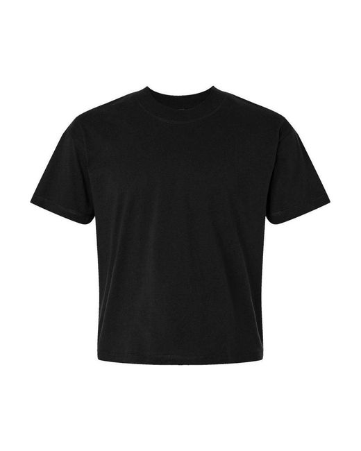 L.A.T Black Relaxed Crew Tee for men