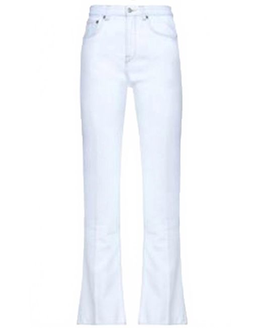 Golden Goose Women's White High Rise Boot Cut Jeans