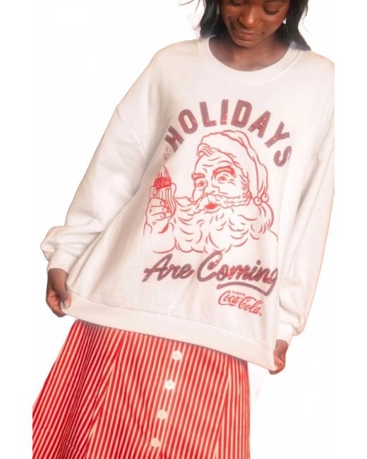 Queen Of Sparkles Pink Holidays Are Coming Sweatshirt