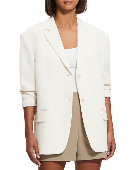 Theory White Admiral Office Career Two-button Blazer