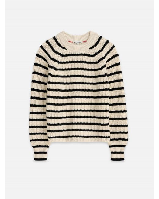Alex Mill White Amalie Stripe Pullover Sweater
