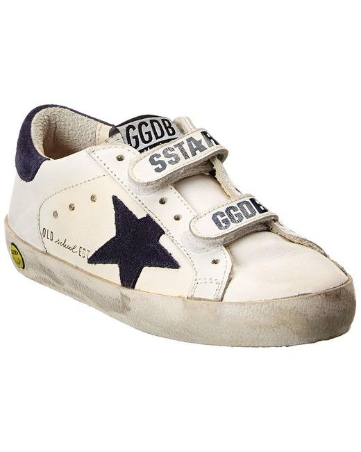 Golden Goose Women's Natural Old School Leather Suede Sneaker