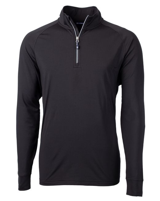Cutter & Buck Blue Adapt Eco Knit Stretch Recycled Big And Tall Quarter Zip Pullover Jacket for men