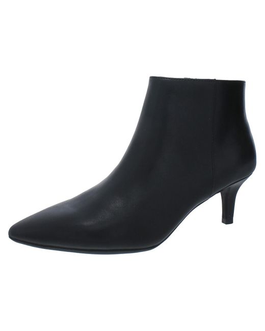 Aerosoles Black Edith Faux Leather Ankle Booties