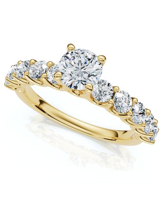 Pompeii3 Metallic 2Ct Diamond Engagement Ring 14K Lab Grown