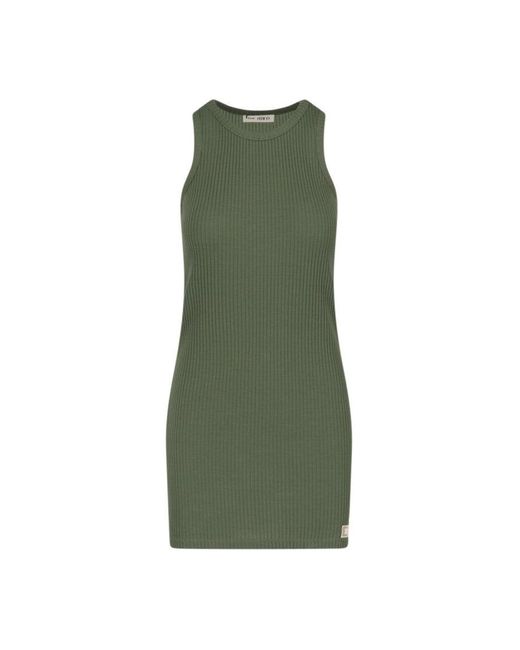 The Attico Green Long Cotton Tank Top