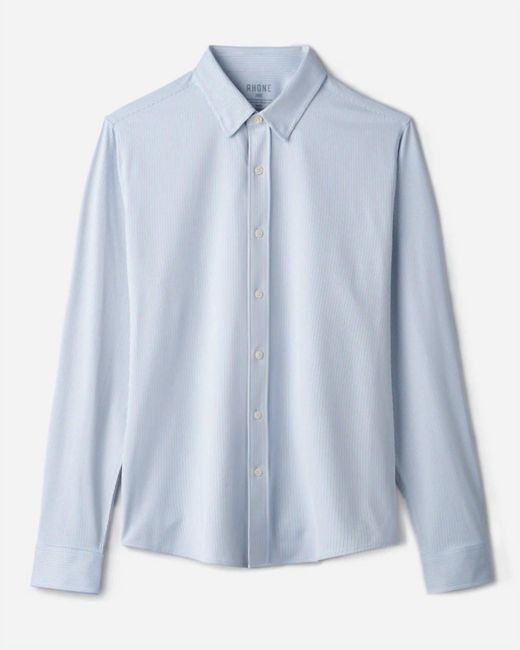 Rhone Blue Commuter Shirt- Slim Fit for men