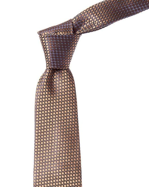Canali Brown Silk Tie for men
