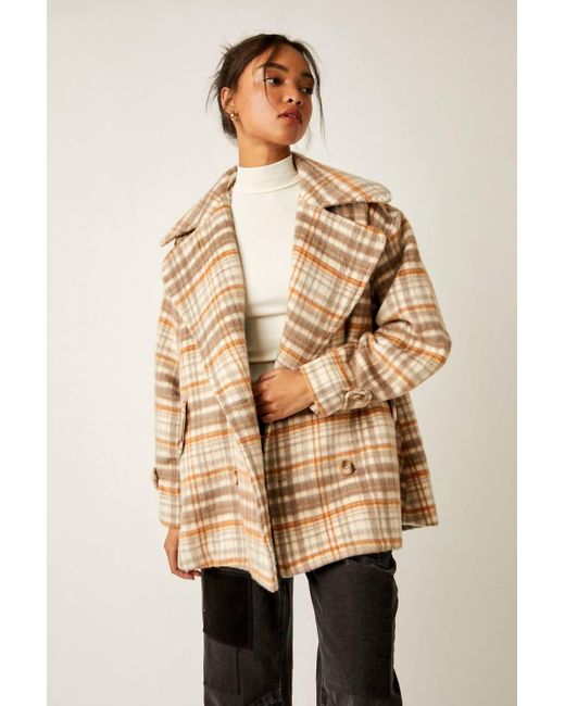 Free People Natural Highlands Wool Peacoat