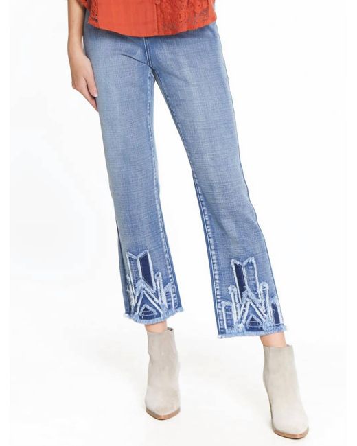 Jeans Capri Bleu Foncé Tru LUXE Avec Poches Embellies - Taille 14 - Occasion Très Bon état