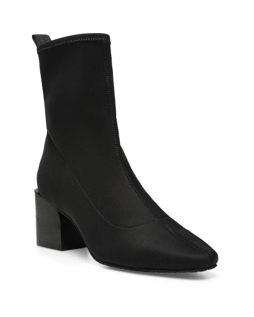Donald J Pliner Black Angeld Block Heel Round Toe Mid-Calf Boots
