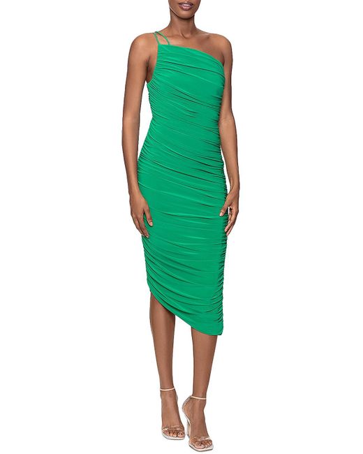 Aqua Green Matte Jersey Long Cocktail And Party Dress
