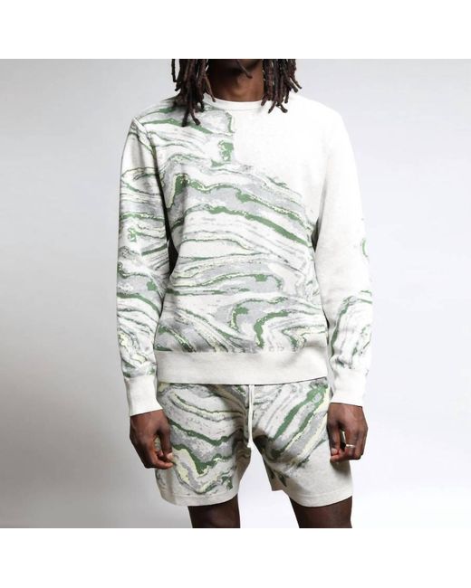 Twenty Gray Azurite Color Spill Sweater Shorts for men