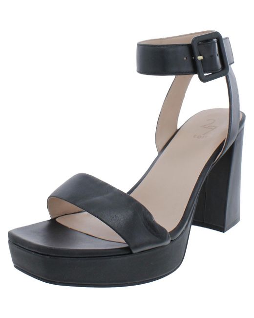 Naturalizer Jaselle Leather Ankle Strap Heels in Black | Lyst