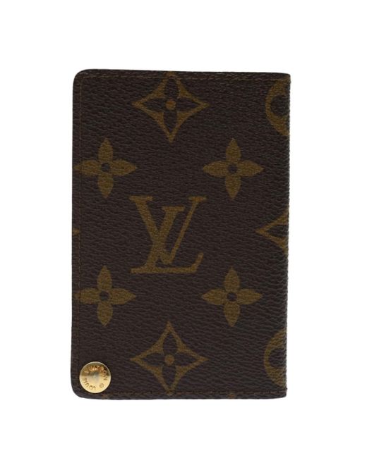 Louis Vuitton Brown Porte Carte Simple Canvas Wallet (pre-owned)