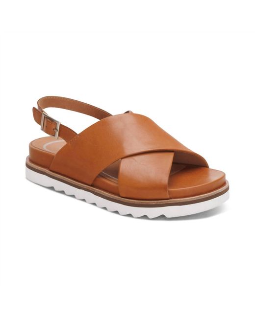 Aetrex Brown Thea Back Strap Cork Flat Sandal