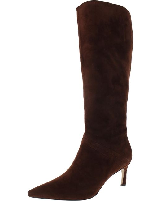 Naturalizer Brown Falencia Leather Pointed Toe Knee-high Boots