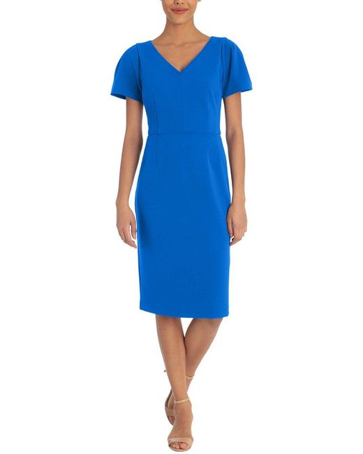 Maggy London Blue Midi Dress