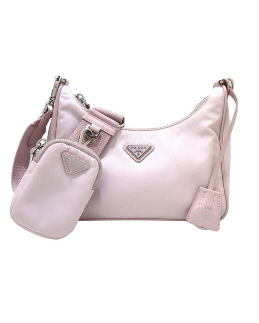 Prada Pink Re-edition Synthetic Shoulder Bag (pre-owned)