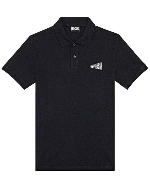 DIESEL Black Smith Polo Shirt for men