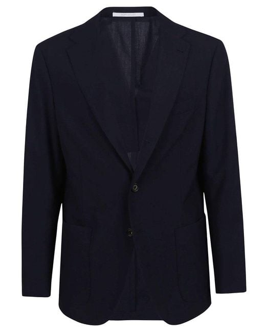 Eleventy Blue Tailored Wool Blend Blazer for men