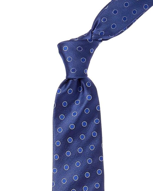 Canali Blue Dot Silk Tie for men
