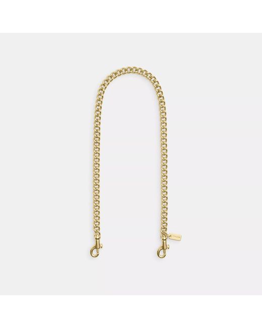 COACH Chain Shoulder Strap in White Lyst