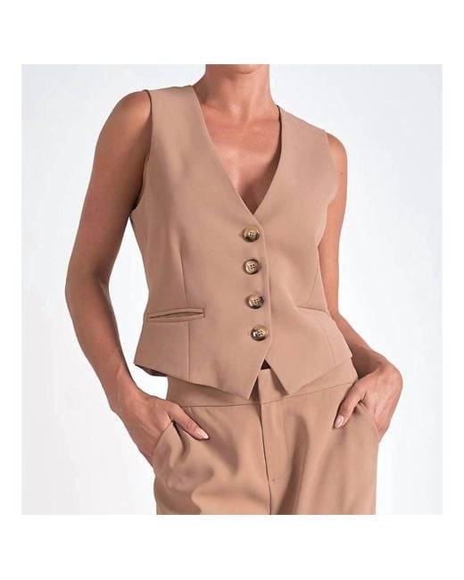 Elan Pink Tailored Vest