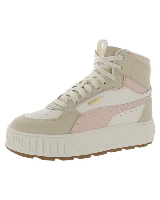 PUMA Natural Karmen Rebelle High Top Sneaker Lace-up Front Closure Casual And Fashion Sneakers
