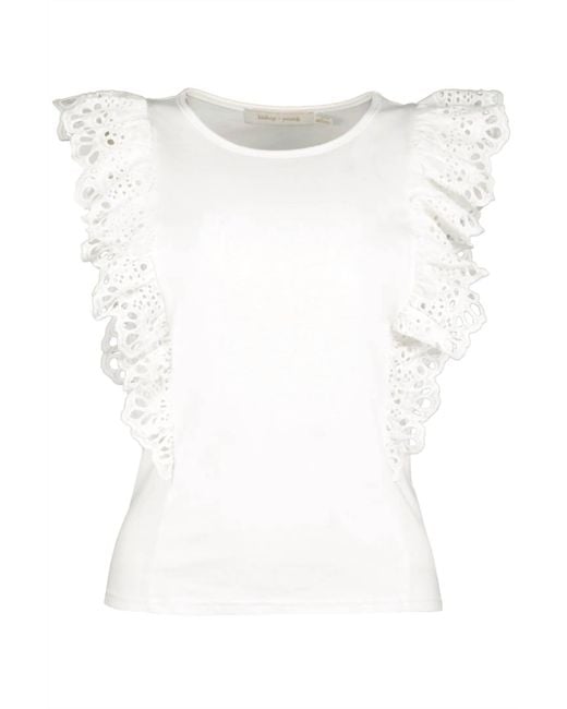 Bishop + Young White Bruna Eyelet Tee