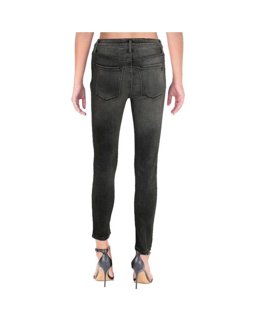 Black Orchid Kendall High Distressed Skinny Jeans in Black | Lyst