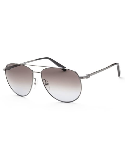 Ferragamo Metallic Ferragamo 60 Mm Shiny Ruthenium Sunglasses for men