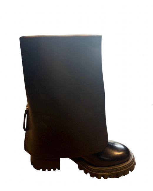 Halmanera Black Fold-Over Lug Sole Boot