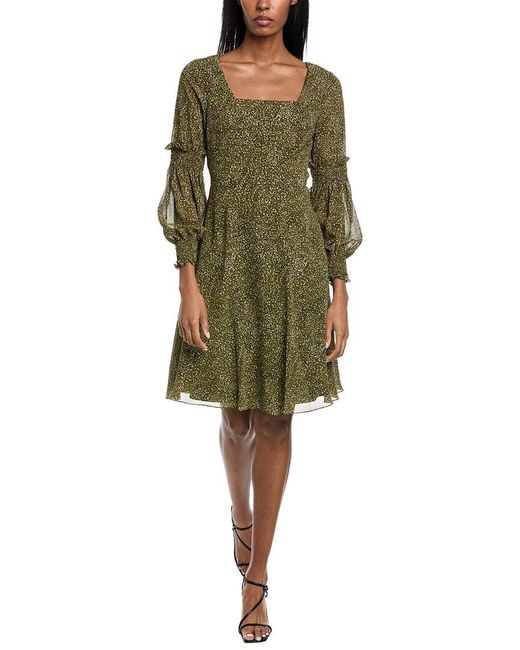 Mikael Aghal Green Printed Dress