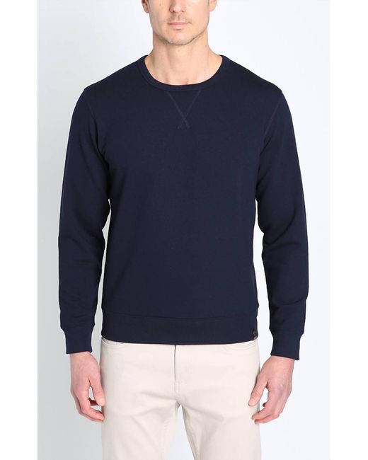 Jachs New York Blue Tribeca Soft Touch Crewneck Sweater for men