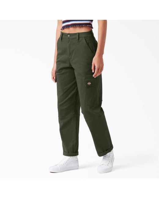 Dickies Green Relaxed Fit Cropped Cargo Pants