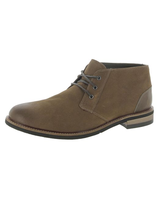 Dr. Scholls Brown Willing Leather Ankle Chukka Boots for men