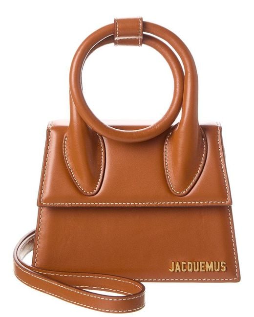 Jacquemus Brown Le Chiquito Noeud Leather Shoulder Bag
