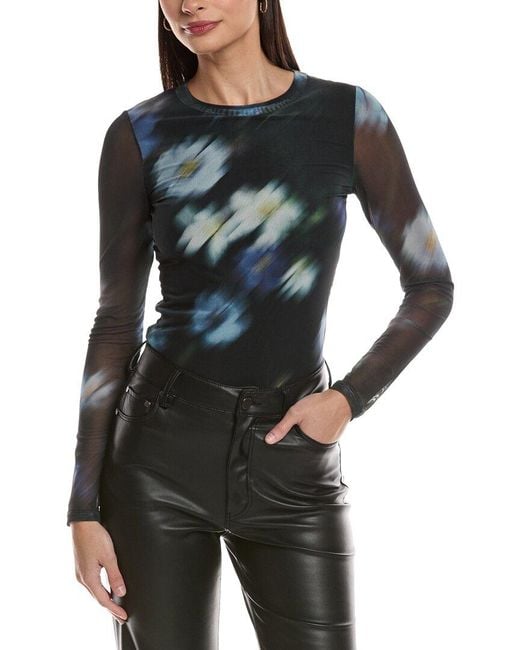 Rag & Bone Black Aliyah Mesh Top