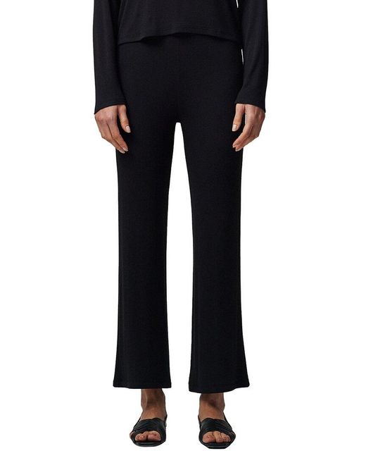 ATM Black Cropped Flare Pant