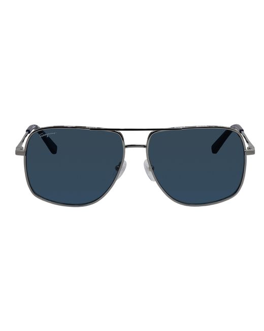 Ferragamo Blue Sf 278s 032 60mm Navigator Sunglasses
