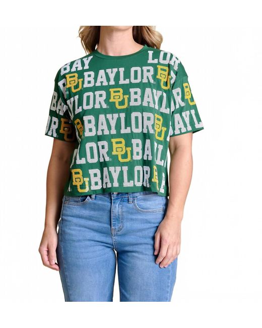 Stewart Simmons Green The Sequin Repeat Tee Baylor